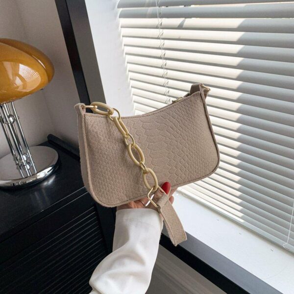 New Fashion Designer Chain Shoulder Bag Wholesale Felt Fabric Women's Handbags - Image 3