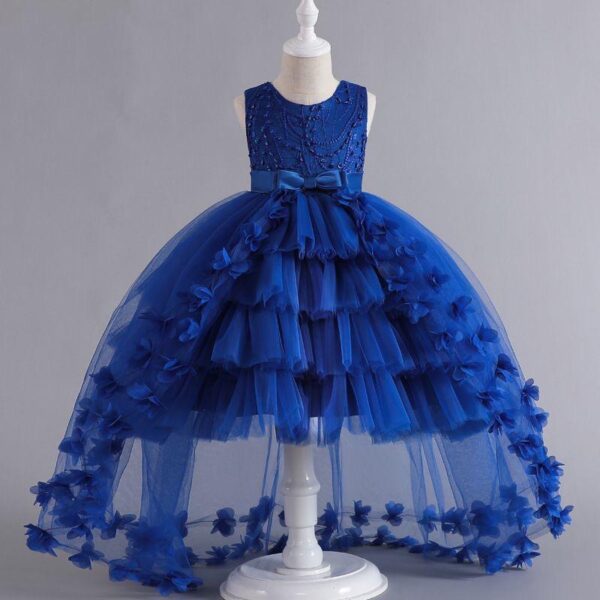 Hot selling European and American children's princess dress flower dress girl runway dress - Image 2