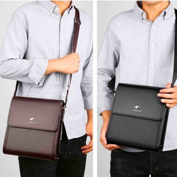 Fashion casual men's shoulder bag business crossbody bag - Image 4