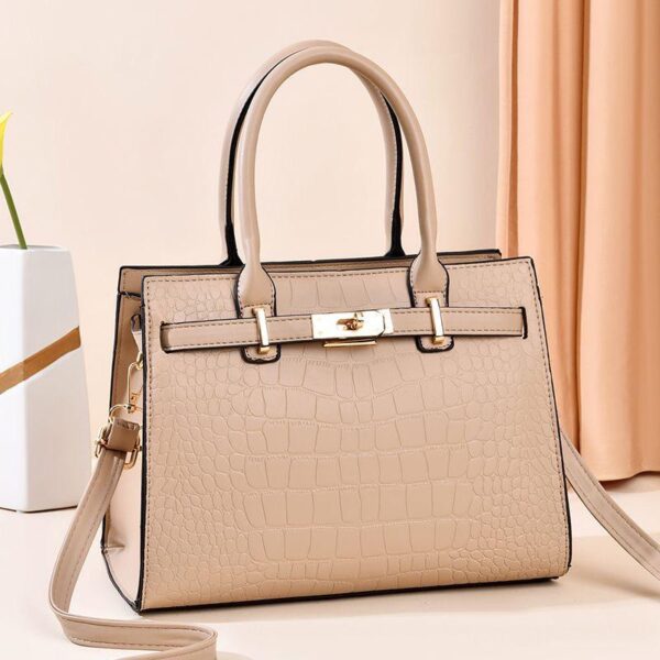 Women'S Pu Leather Handbag Simple Comfortable Stylish Top Handle Crossbody Bag