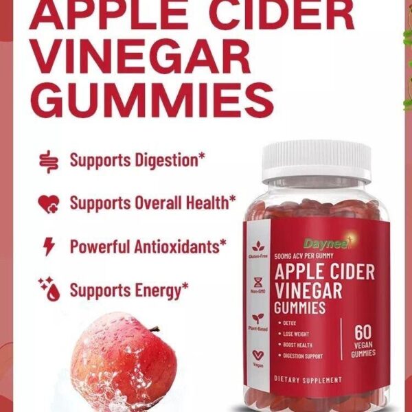 apple cider vinegar super slim keto gummies detox fat burner - Image 2