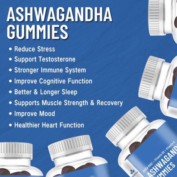 Aswagandha Gummy Supplements Ksm-66 Plant Organic Vegan Glut - Image 2