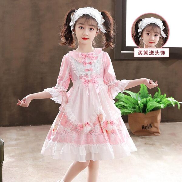 Baby Girl Autumn Vintage Boutique Dress Toddler Lace Spanish Lolita Princess Dresses For Girl Birthday Party Ball Gown - Image 4