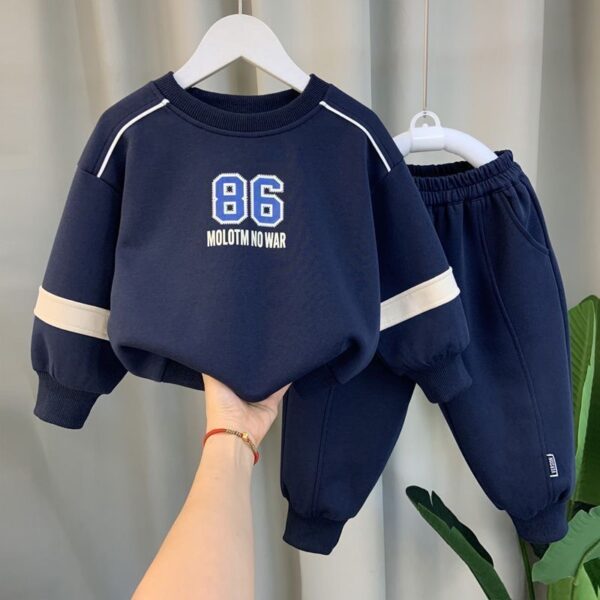 Hot sale autumn and winter children's baby long-sleeved sweatshirt and trousers two-piece multicolor clothes for v