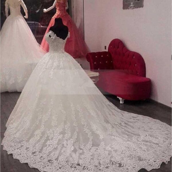 minthson 2023 new summer dress plus-size one-shoulder puffy gauze skirt drag wedding dress