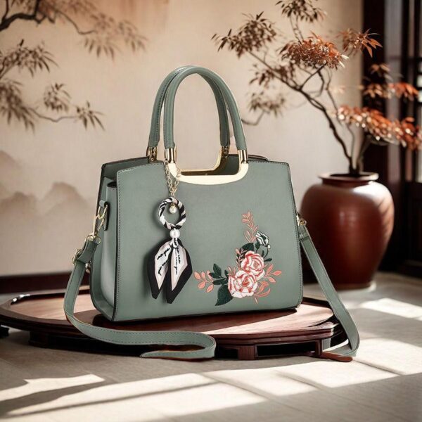 Embroidery bag lady shoulder sling crossbody bag elegant stylish bag - Image 3