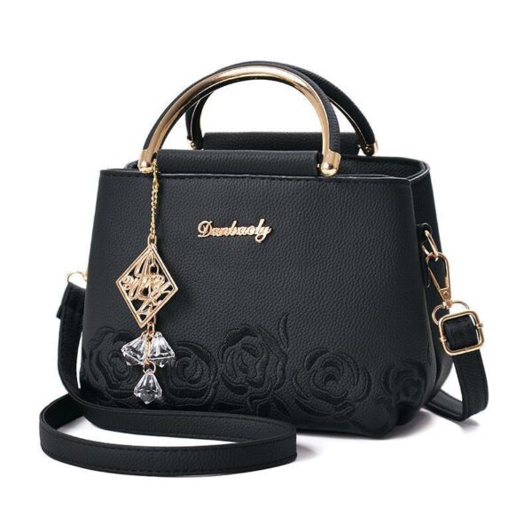 Embroidery Messenger Bags pu Leather Lady Handbag - Image 3