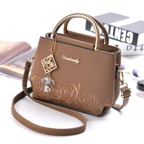 Embroidery Messenger Bags pu Leather Lady Handbag - Image 4