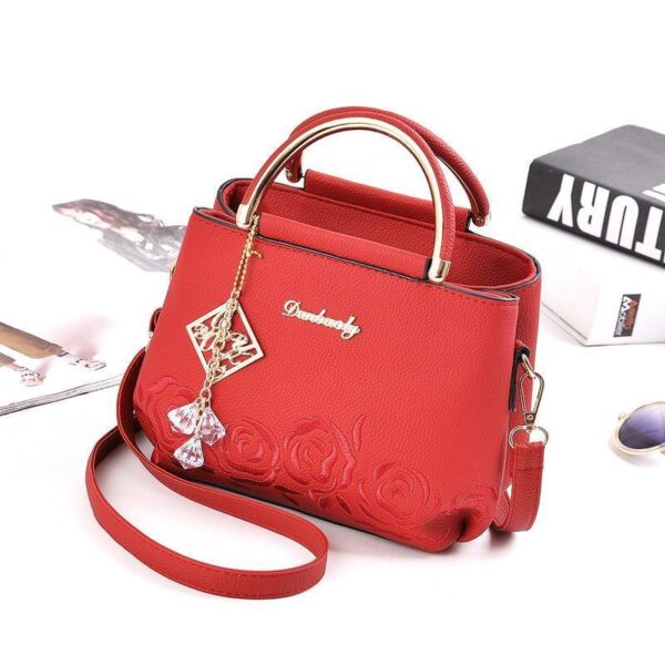 Embroidery Messenger Bags pu Leather Lady Handbag - Image 6