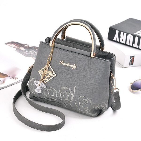 Embroidery Messenger Bags pu Leather Lady Handbag - Image 5