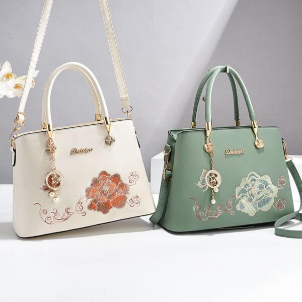 luxury floral ladies clutch  handbag shoulder - Image 4