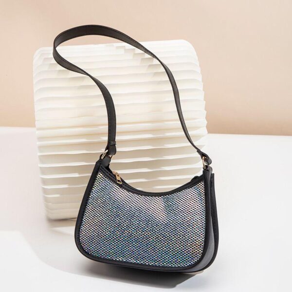 New Colorful Sequin PU Leather Underarm Bag