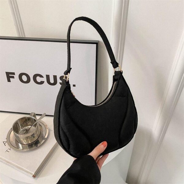 2024 New Stylish Solid Color Handbag Mini Women's Messenger Shoulder Bag - Image 3