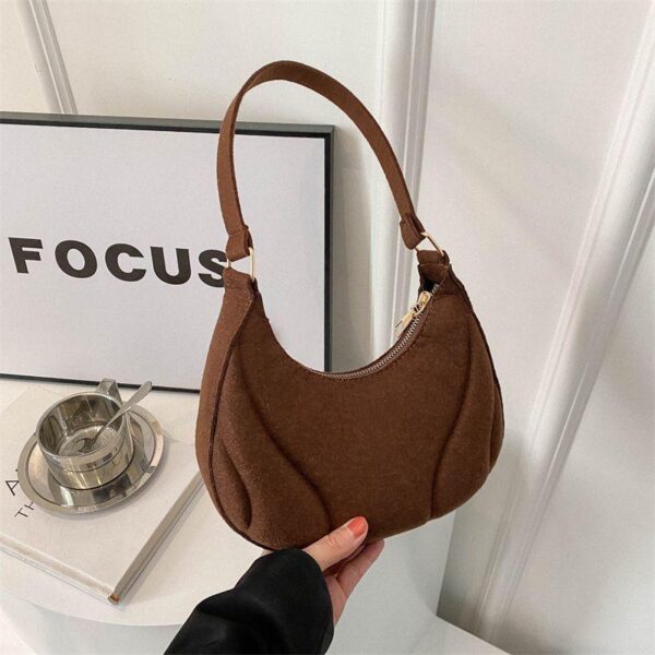 2024 New Stylish Solid Color Handbag Mini Women's Messenger Shoulder Bag - Image 2