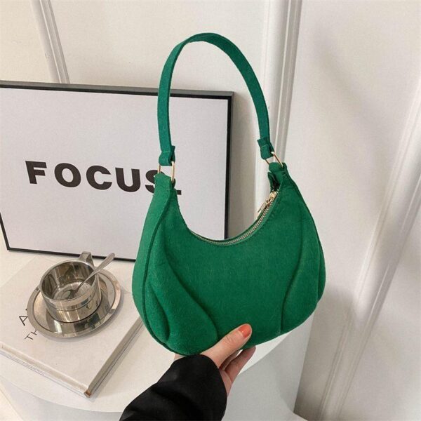 2024 New Stylish Solid Color Handbag Mini Women's Messenger Shoulder Bag - Image 4