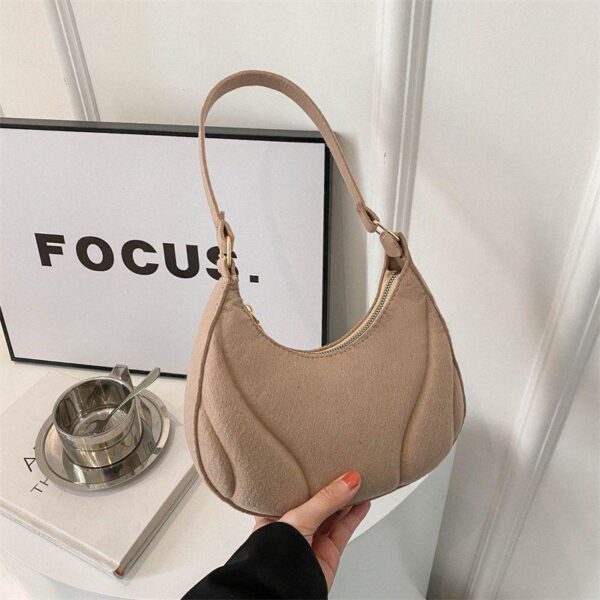 2024 New Stylish Solid Color Handbag Mini Women's Messenger Shoulder Bag - Image 5