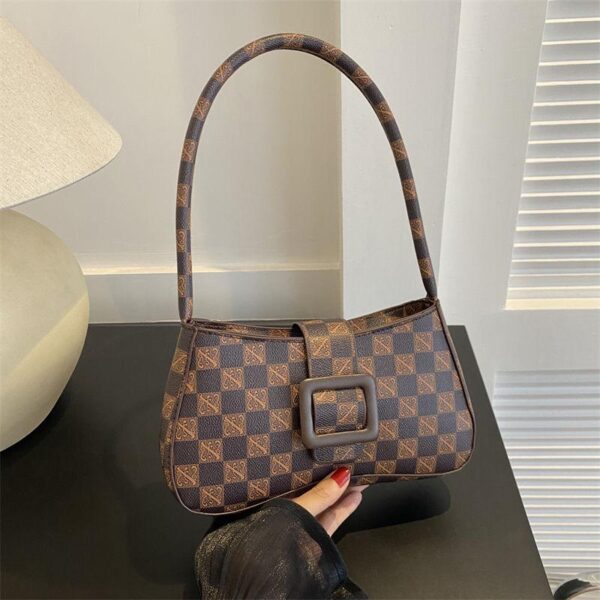 Plaid Underarm Handbag - Image 3