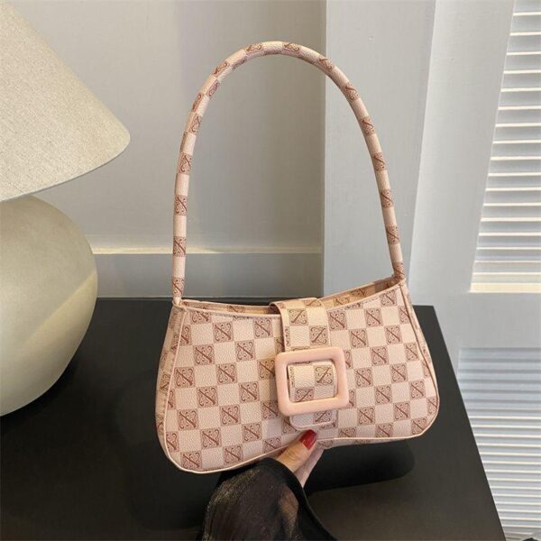 Plaid Underarm Handbag