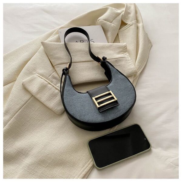 Trendy Korean Fashion Stone Pattern Underarm Bag - Image 7