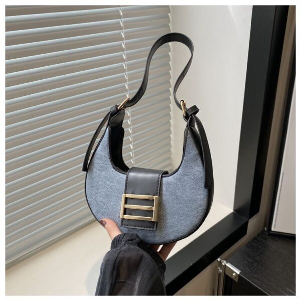 Trendy Korean Fashion Stone Pattern Underarm Bag - Image 3