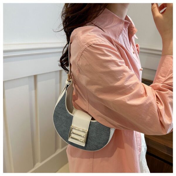 Trendy Korean Fashion Stone Pattern Underarm Bag - Image 6