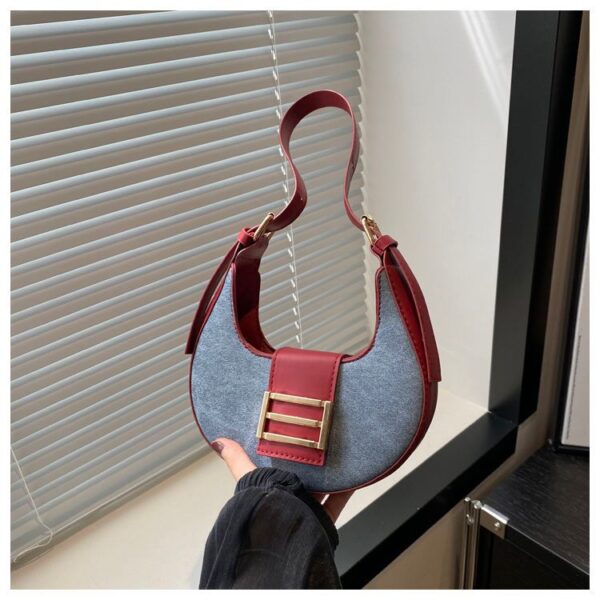 Trendy Korean Fashion Stone Pattern Underarm Bag - Image 5