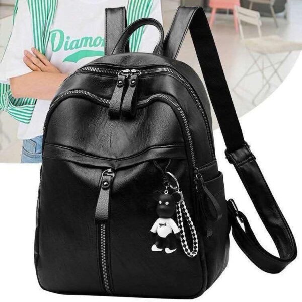 2024 New Arrival large Capacity Polyester Pu Leather Black Women Designer Bags