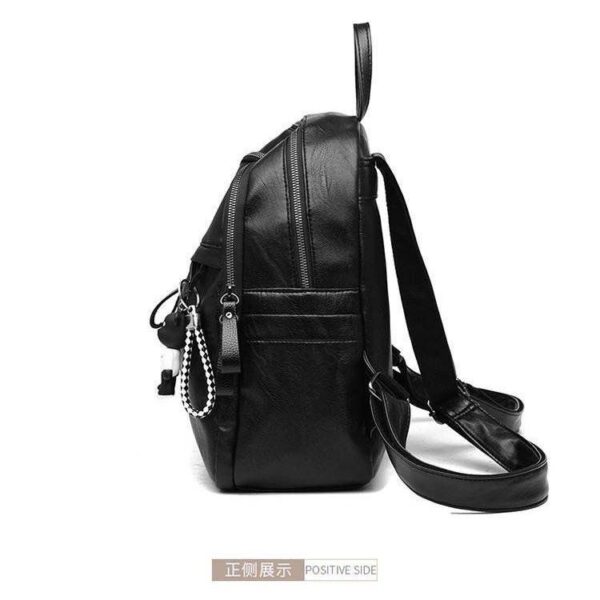 2024 New Arrival large Capacity Polyester Pu Leather Black Women Designer Bags - Image 3