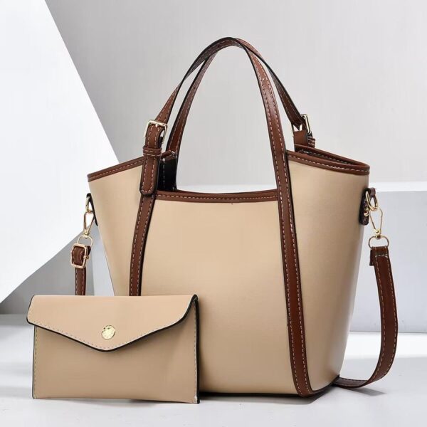 wholesale big bag for women handbags set contrasting leather tote - Image 7