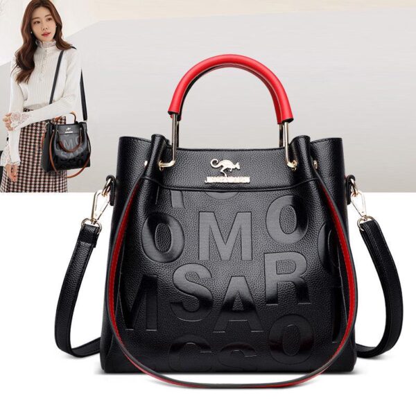 New handbags go out messenger bag large capacity soft leather - Image 2