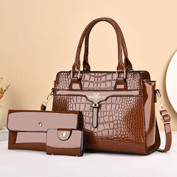 Mother bag 2024 crocodile leather new women’s fashion leather - Image 4