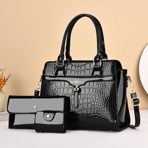 Mother bag 2024 crocodile leather new women’s fashion leather - Image 2