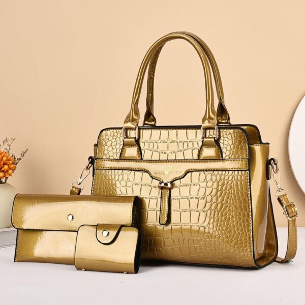 Mother bag 2024 crocodile leather new women’s fashion leather - Image 5