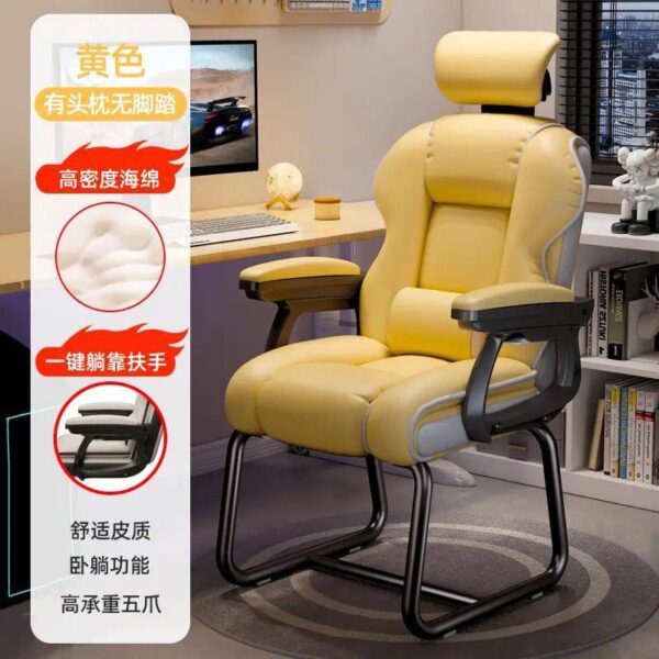 Fabric leather office chair height adjustable, with backrest computer, suitable for office high back office chair - Image 5