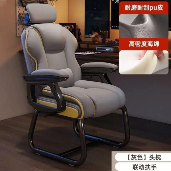 Fabric leather office chair height adjustable, with backrest computer, suitable for office high back office chair - Image 4