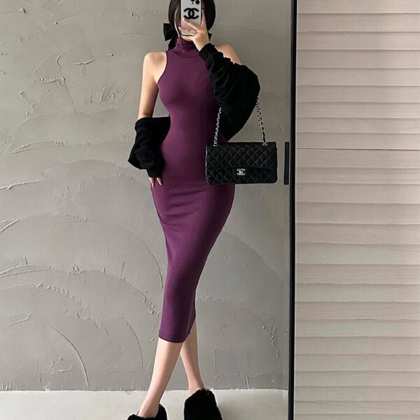 VTMCQ pure lustful hot girl sexy tight sleeveless dress women's summer fashion