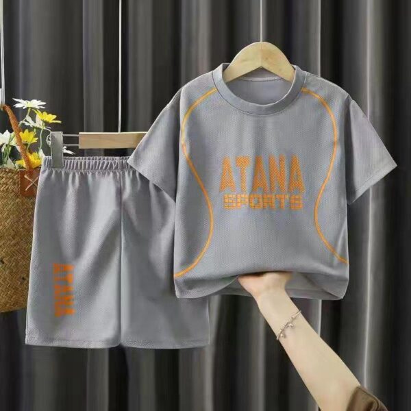 Children's short-sleeved set, middle and middle school children's sportswear, boys and girls' casual summer clothes, quick-drying clothes, summer two-piece set - Image 6