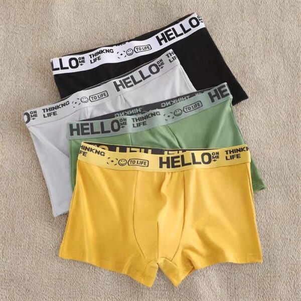 Men's boxer shorts antibacterial underwear trendy fashion letter waist personality comfortable boxer pants men's boxer pants