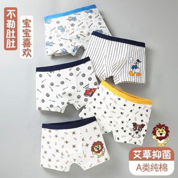 Children's underwear boys pure cotton flat corner four-corner baby children boys middle and older children students children teenagers shorts - Image 3