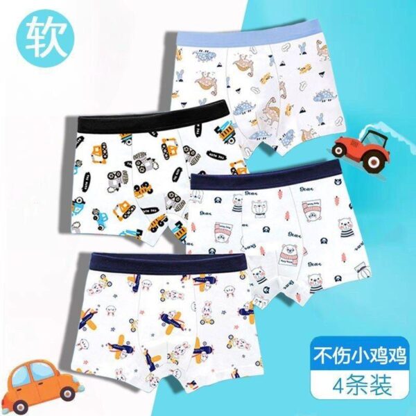 New customer instant discount] Children's underwear boy baby flat corner middle and large boy shorts children's bottoms - Image 4