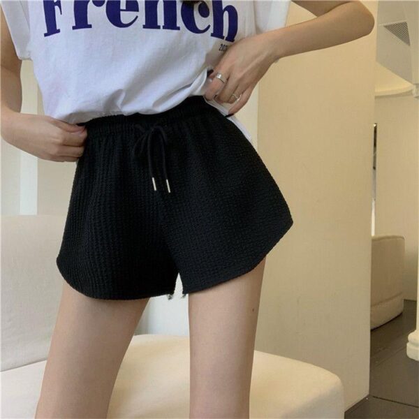 Shorts women's high-waisted a-shaped sports hot pants fitness running shorts women's summer thin loose casual large-size wide-leg pants - Image 5