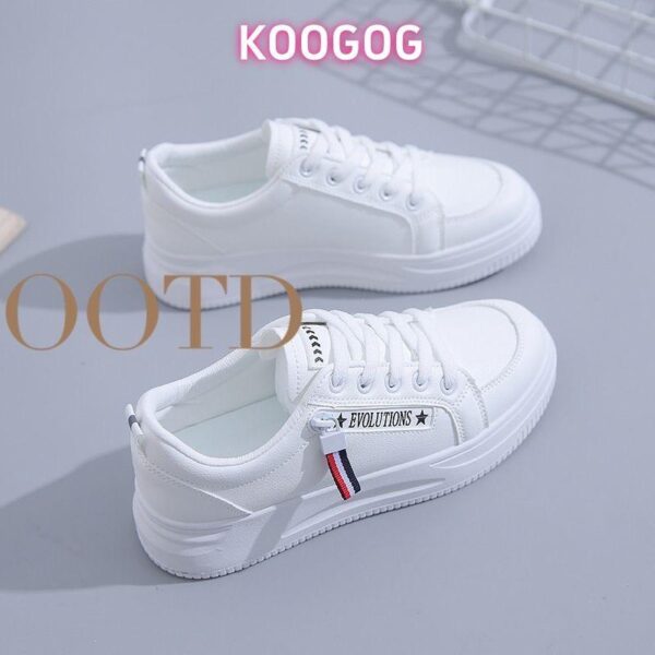 Brand broken size Velcro small white shoes women 2023 spring new Korean version study Raw running board shoes ins breathable women - Image 2