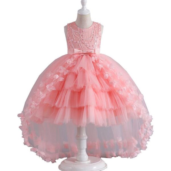 Hot selling European and American children's princess dress flower dress girl runway dress - Image 4