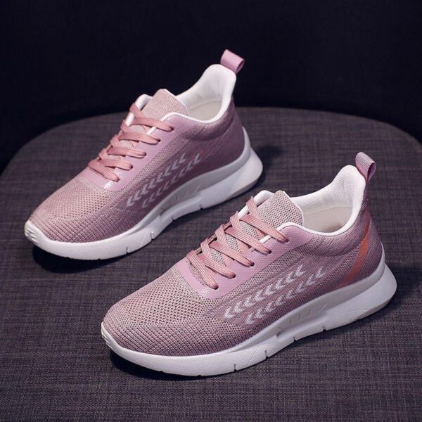 Women Fashion Mesh Fly Woven Shoes - Image 2