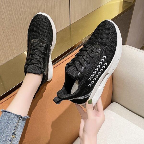 Women Fashion Mesh Fly Woven Shoes - Image 5