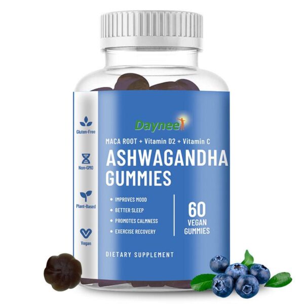 Aswagandha Gummy Supplements Ksm-66 Plant Organic Vegan Glut