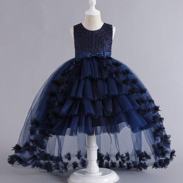 Hot selling European and American children's princess dress flower dress girl runway dress - Image 3