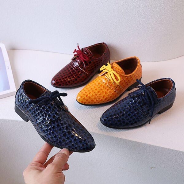 England New Style Spring Autumn Children Leather Shoes Casual Gentleman Style Boy Dress Shoes