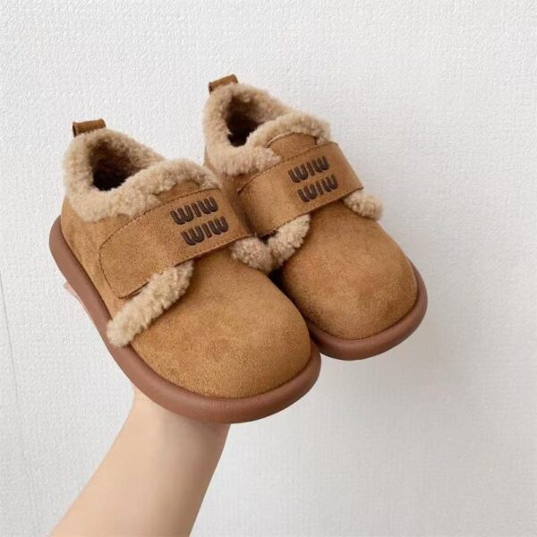 2024 Winter New Girls' Mao Mao Birken Shoes Cotton Home Slippers Fleece-Lined Thickened Middle - Image 3