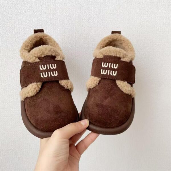 2024 Winter New Girls' Mao Mao Birken Shoes Cotton Home Slippers Fleece-Lined Thickened Middle - Image 4